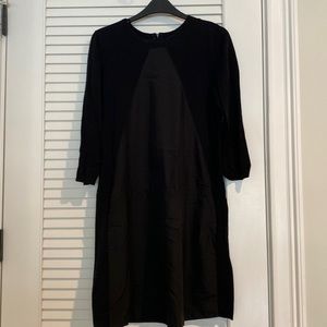 Black COS dress with satin detail front and back.